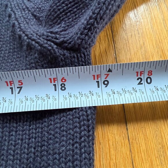 Tommy Hilfiger Jeans M Navy Blue Cotton Cable Knit Full Zip Cardigan Sweater - Picture 10 of 16